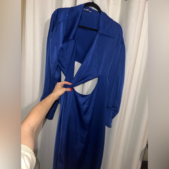 Ronny Kobo Collection Royal Blue Rebel Cutout Dress - Picture 4 of 10